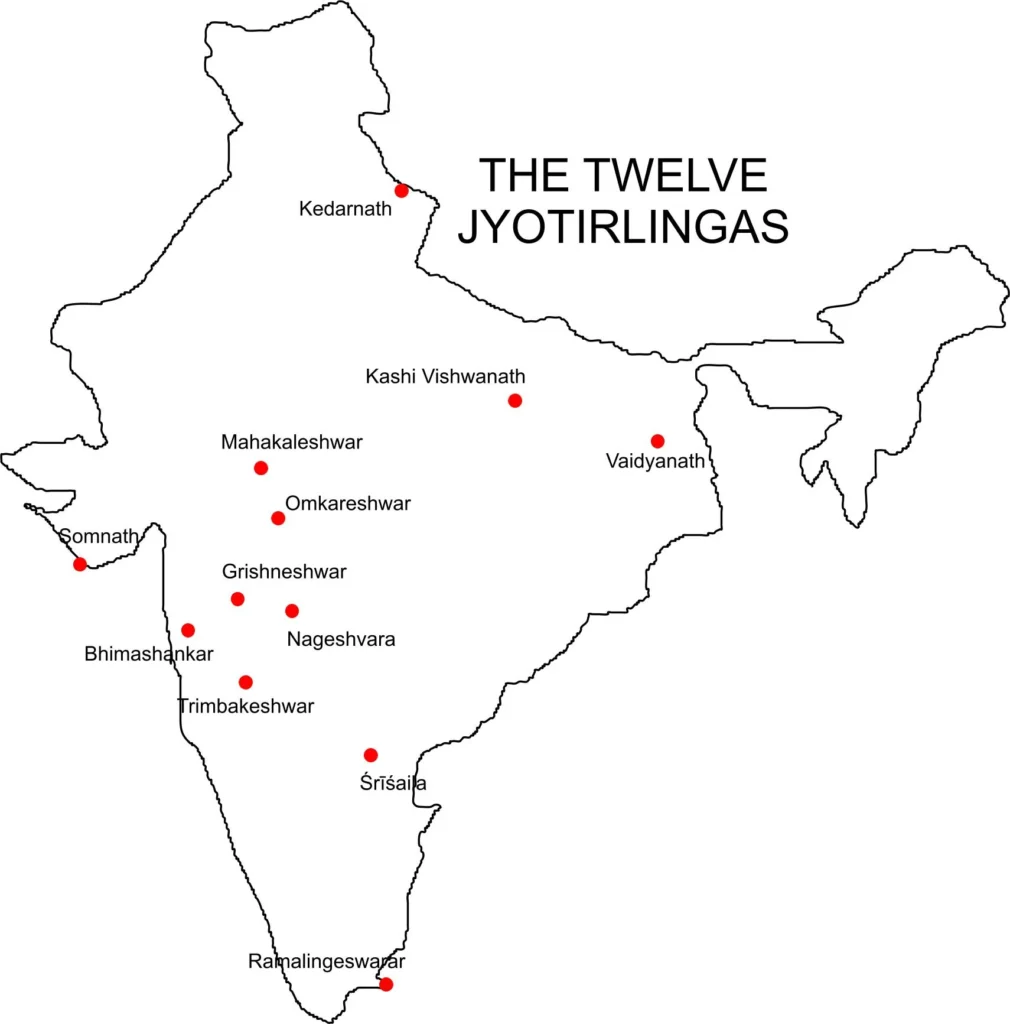 Twelve-jyotirlingas-map